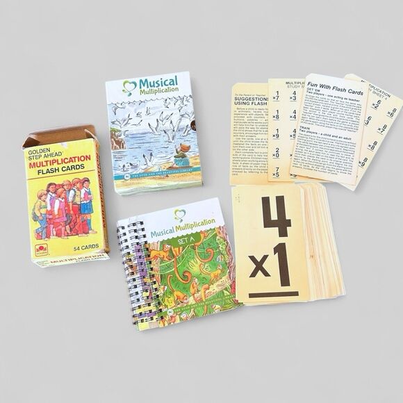 TGTB Musical Multiplication Homeschool Math Practice Booklets Flash Cards VTG - Picture 3 of 10
